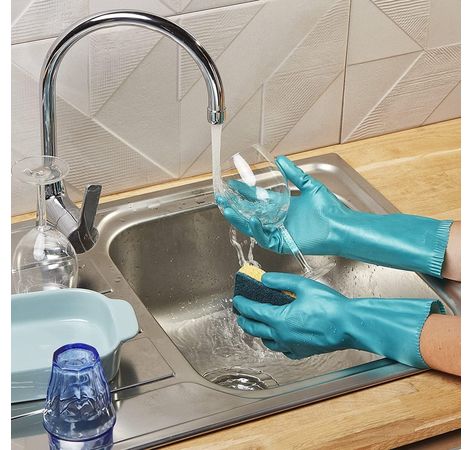 Preview: Spontex Wash-Ups Spülhandschuh Größe M (7-7,5) 1Paar