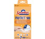 SPONTEX Protect Einmalhandschuhe Vinyl Latexfrei Größe S (6-6,5) 100 Stück
